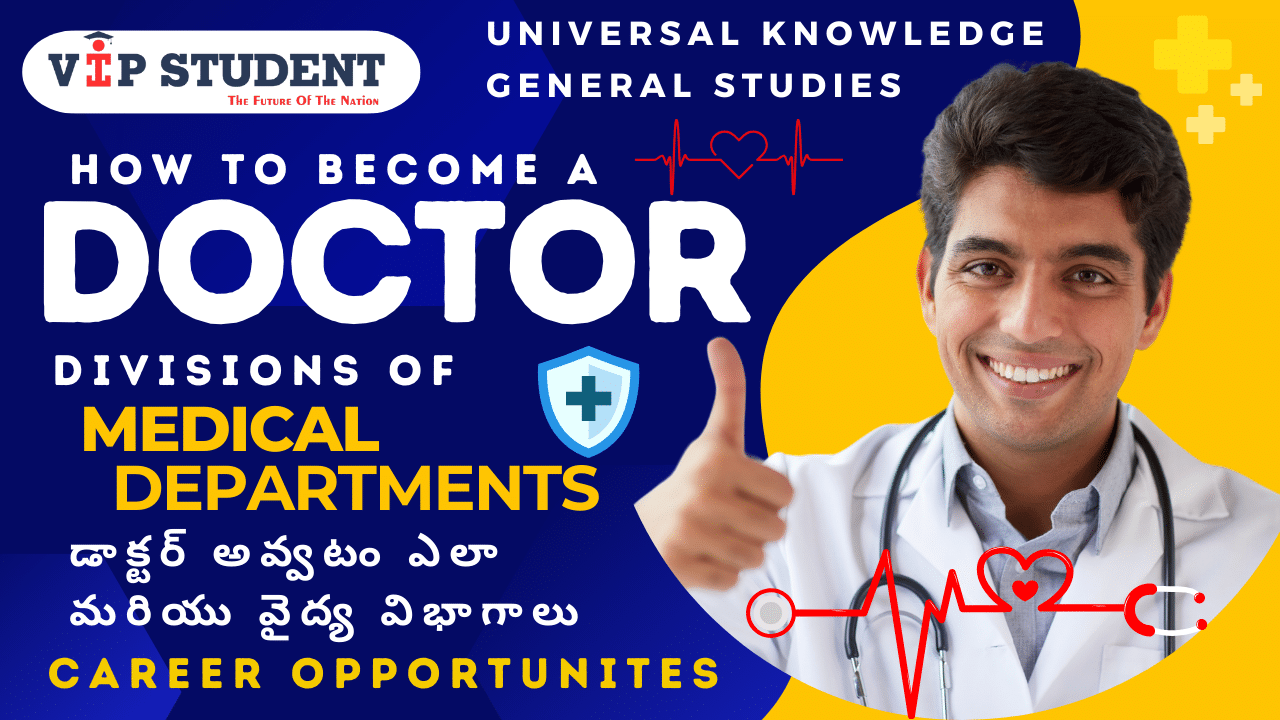 BECOME A DOCTOR AND THE DIVISIONS OF MEDICAL DEPARTMENTS